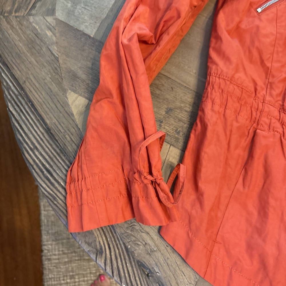Cole Haan Women's Orange Raincoat Lightweight Jacket Size Small - Picture 3 of 7